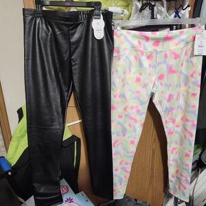 Xersion Black and Pink Leggings Stretchy Athletic Wear